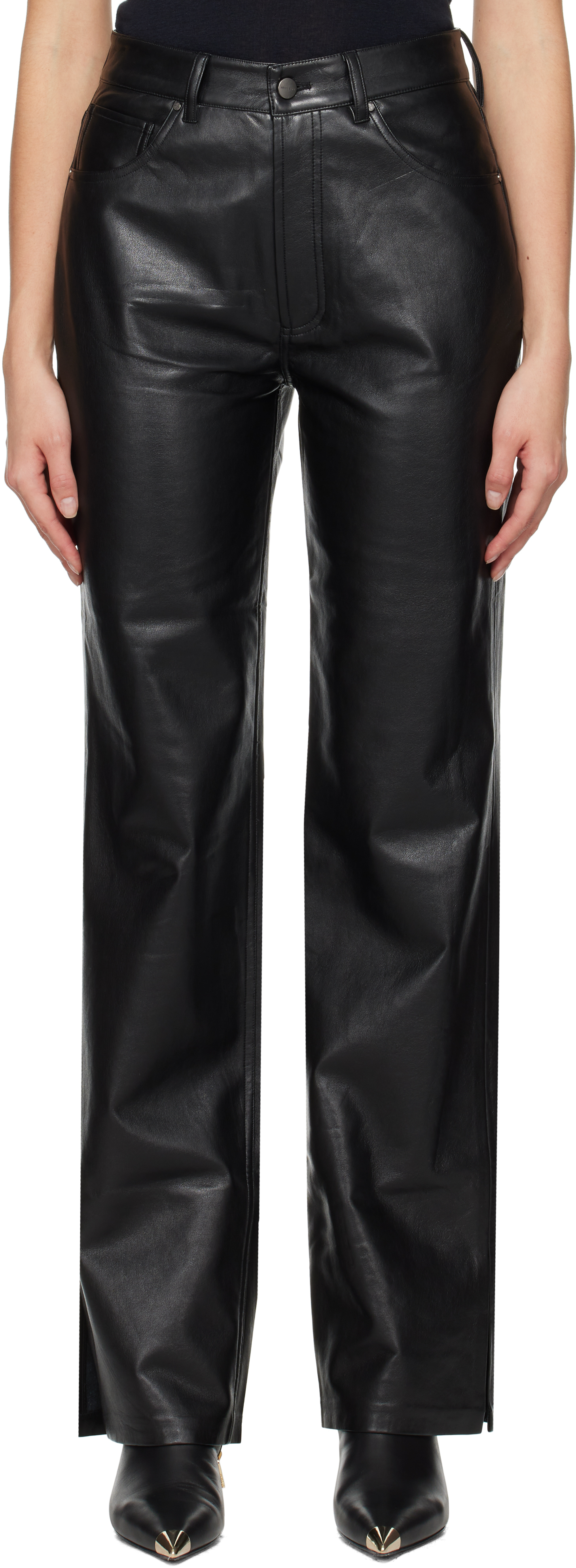 Black Roy Leather Pants