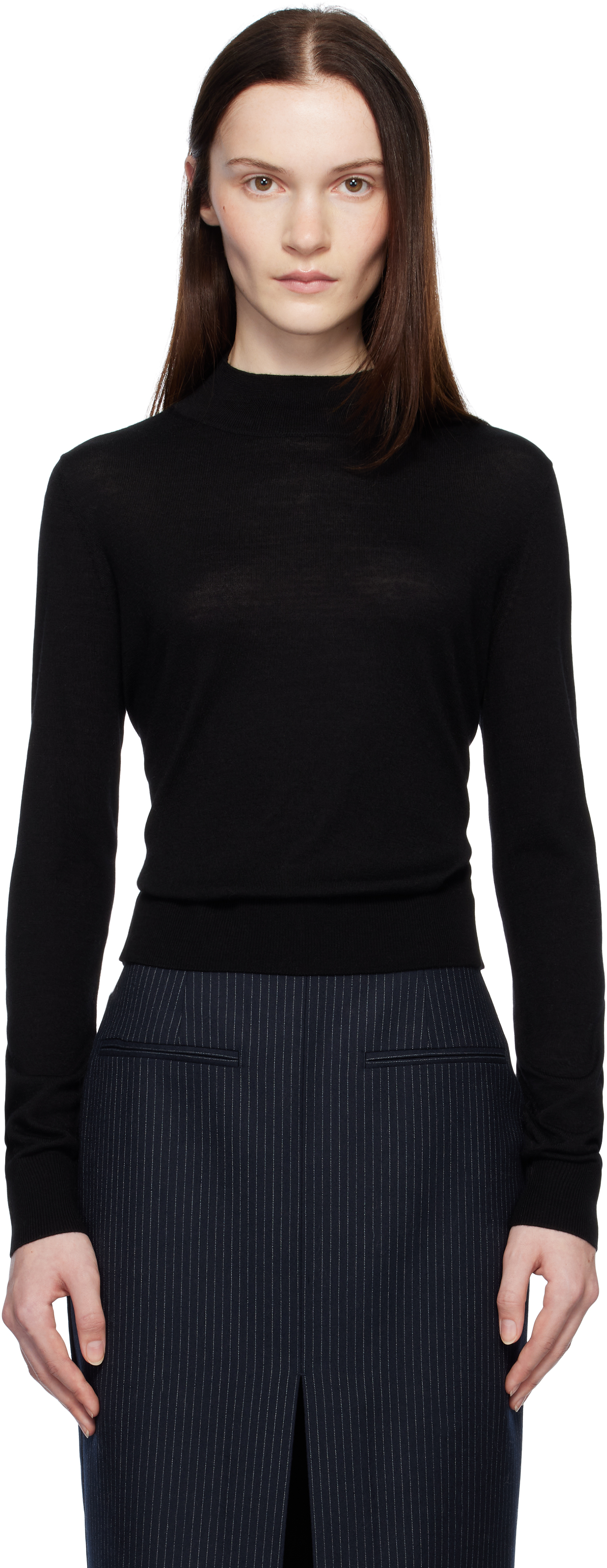 Black Monique Long Sleeve Sweater