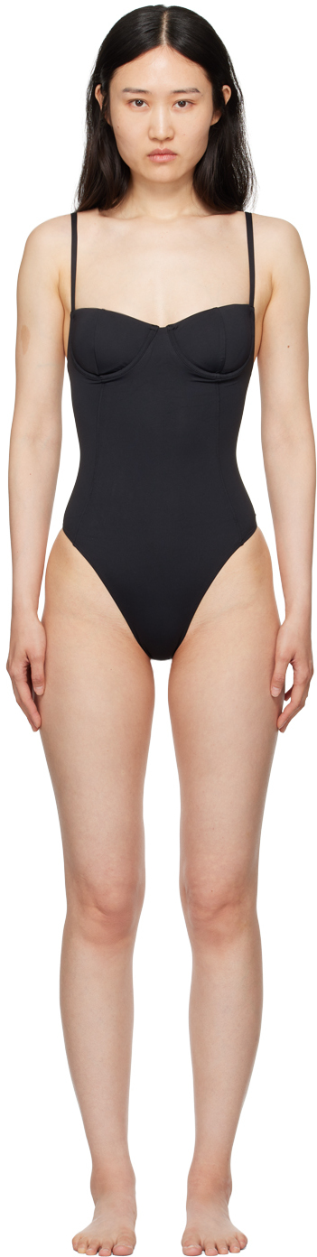 Shop Anine Bing Black Kyler Swimsuit