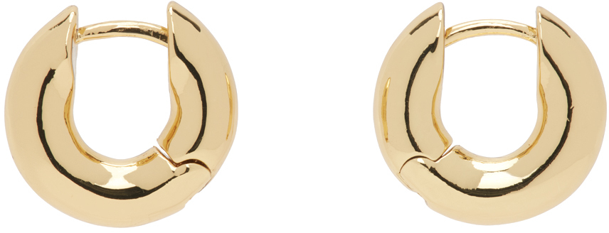 anine bing gold small bold link hoops