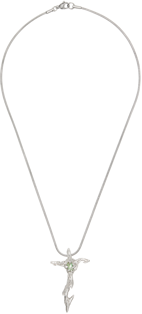 SSENSE Exclusive Silver Muse Blade Pendant Necklace