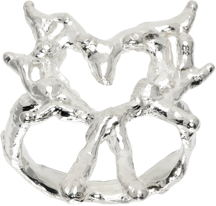 Shop Harlot Hands Ssense Exclusive Silver Abbess Ring