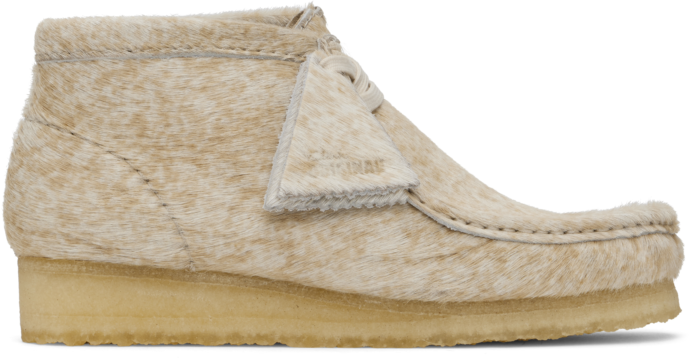 Shop Clarks Originals Beige Wallabee Boots In Speckled Hair On