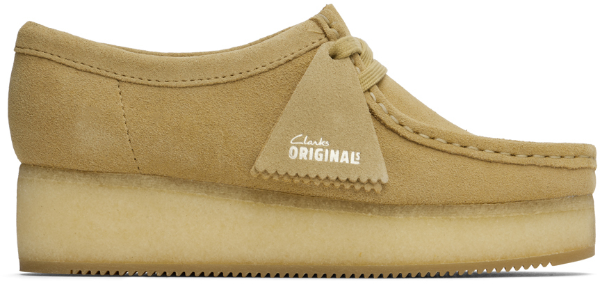 Shop Clarks Originals Beige Wallacraft Bee Derbys In Maple Suede