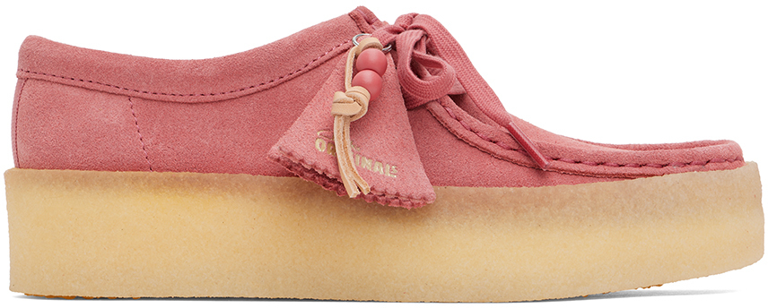 Shop Clarks Originals Pink Wallabee Cup Derbys In Vintage Pink Sde