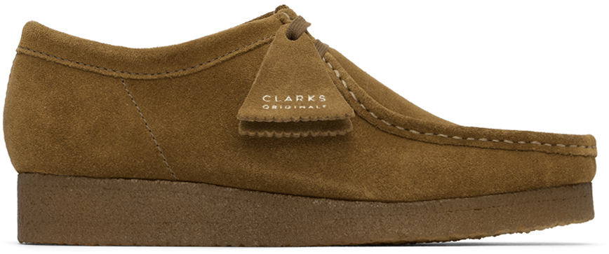 Shop Clarks Originals Tan Wallabee Derbys In Cola