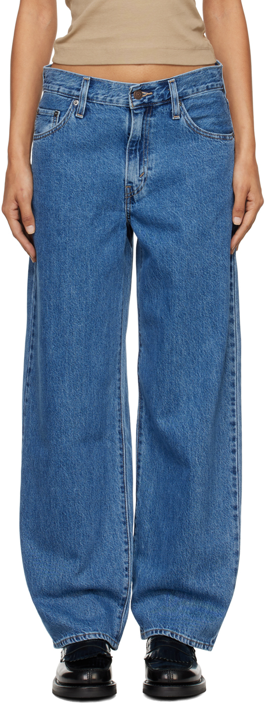 Shop Levi's Blue Baggy Dad Jeans In Hold My Purse