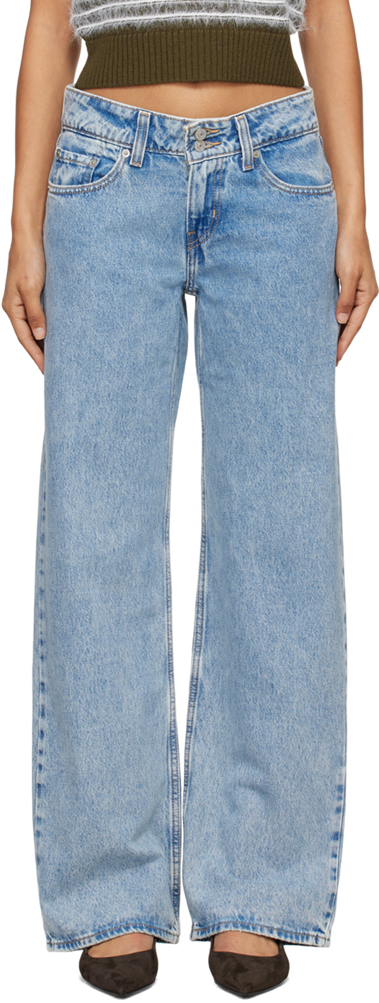 Shop Levi's Blue Superlow Jeans In Not In The Mood