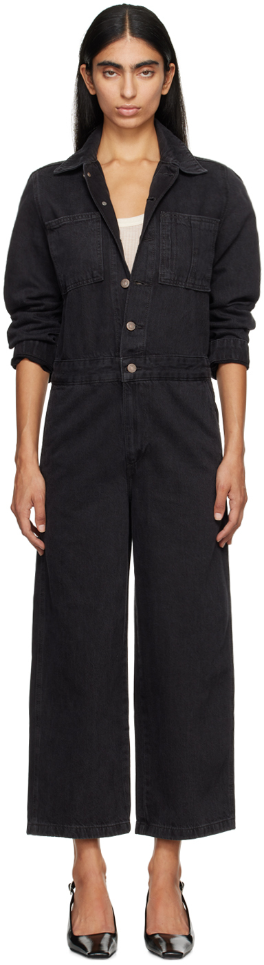 Shop Levi's Black Iconic Denim Jumpsuit In Capturing Moments