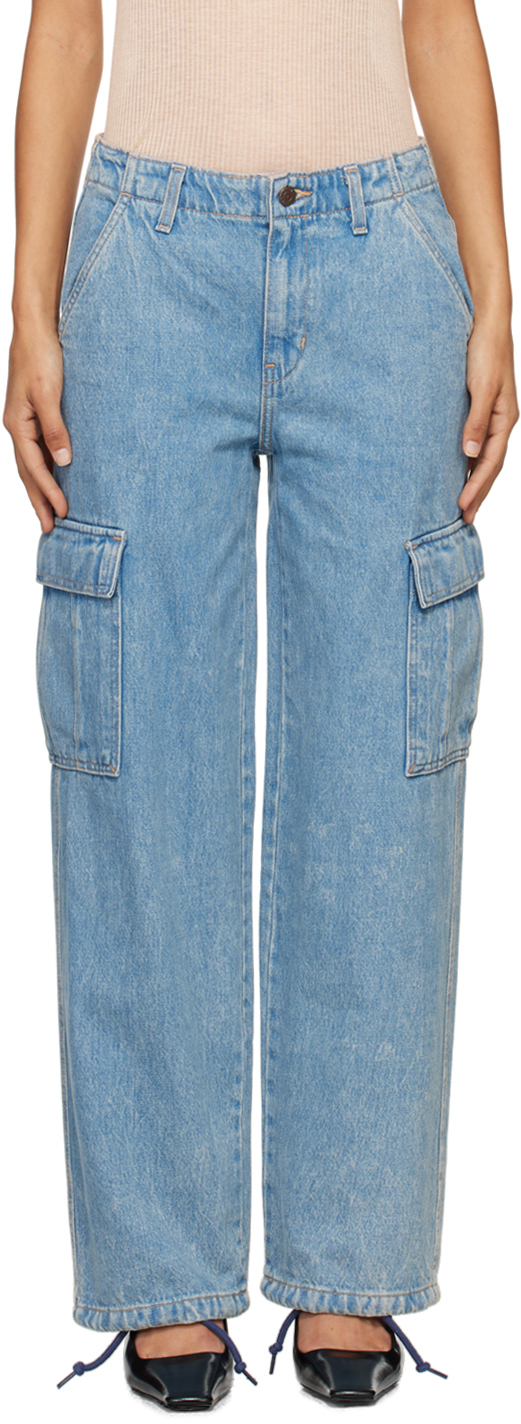 Shop Levi's Blue '94 Baggy Cargo Jeans In Look At Me