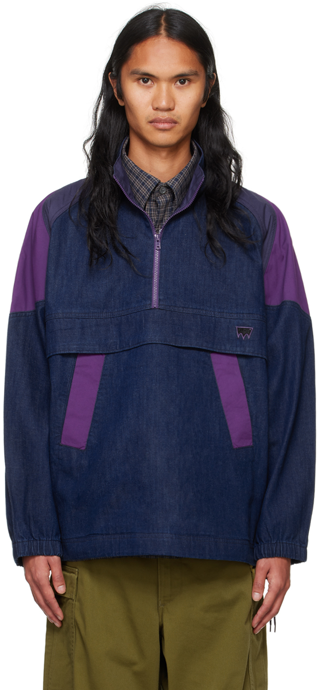 Shop Levi's Navy & Purple Skateboarding Sport Denim Jacket In Skate Blue Wine