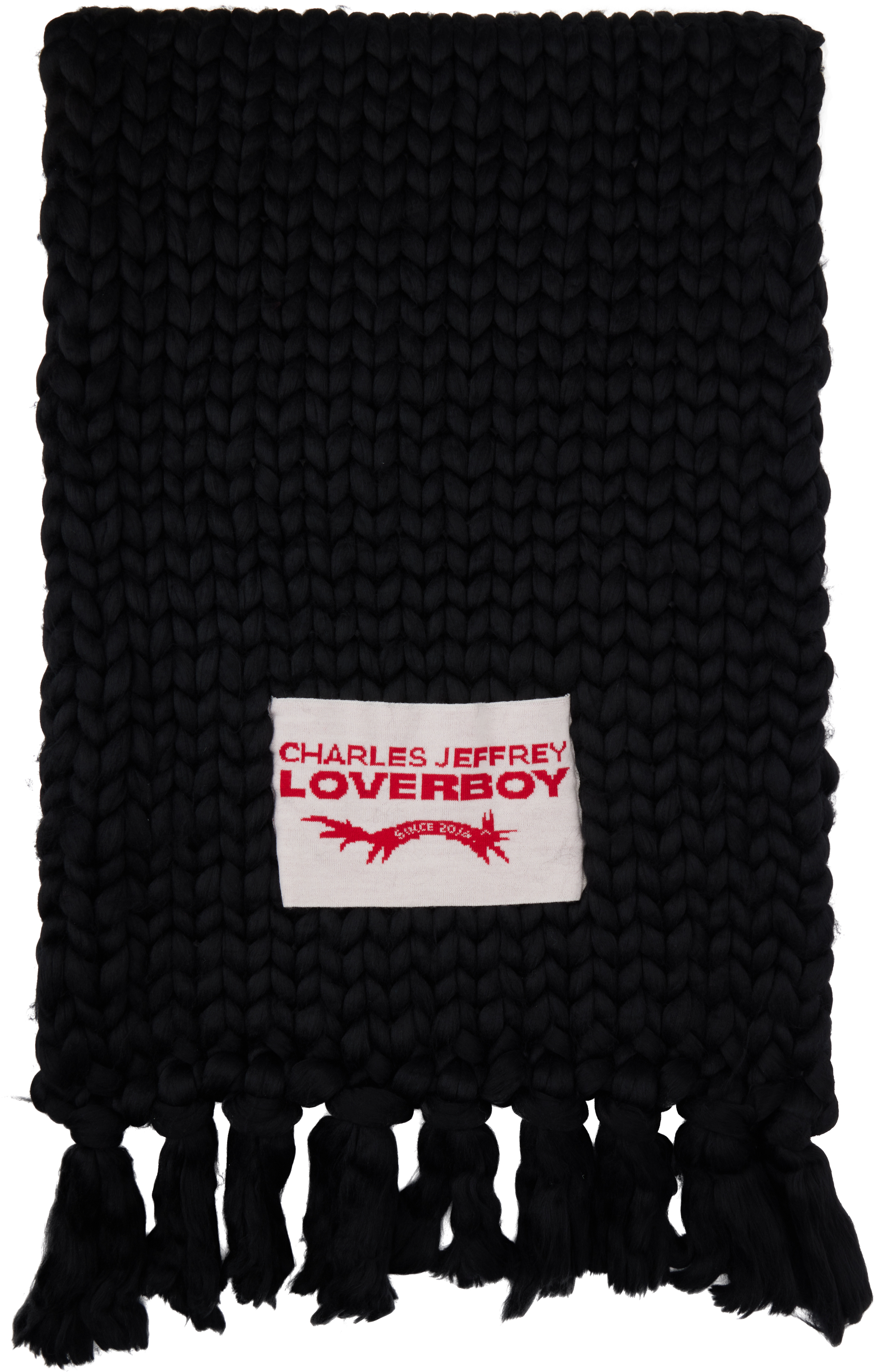 Shop Charles Jeffrey Loverboy ブラック Supa Massive マフラー In Black