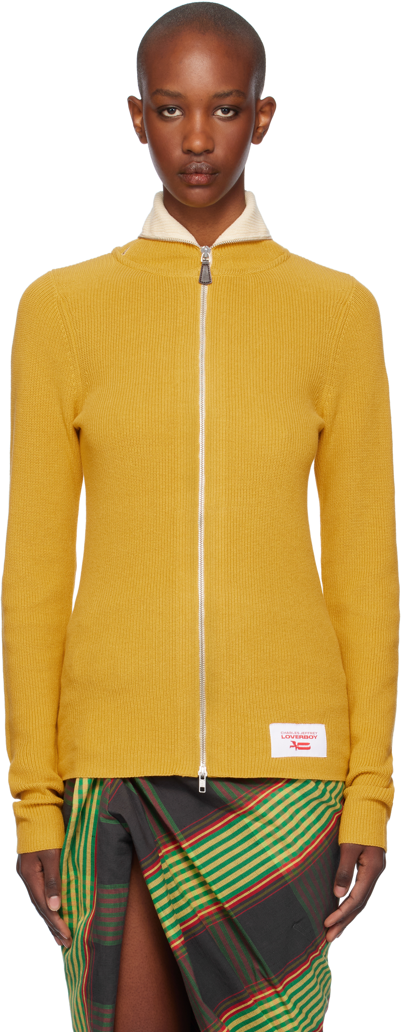 Charles Jeffrey Loverboy X Fred Perry Tartan-Check V-Neck