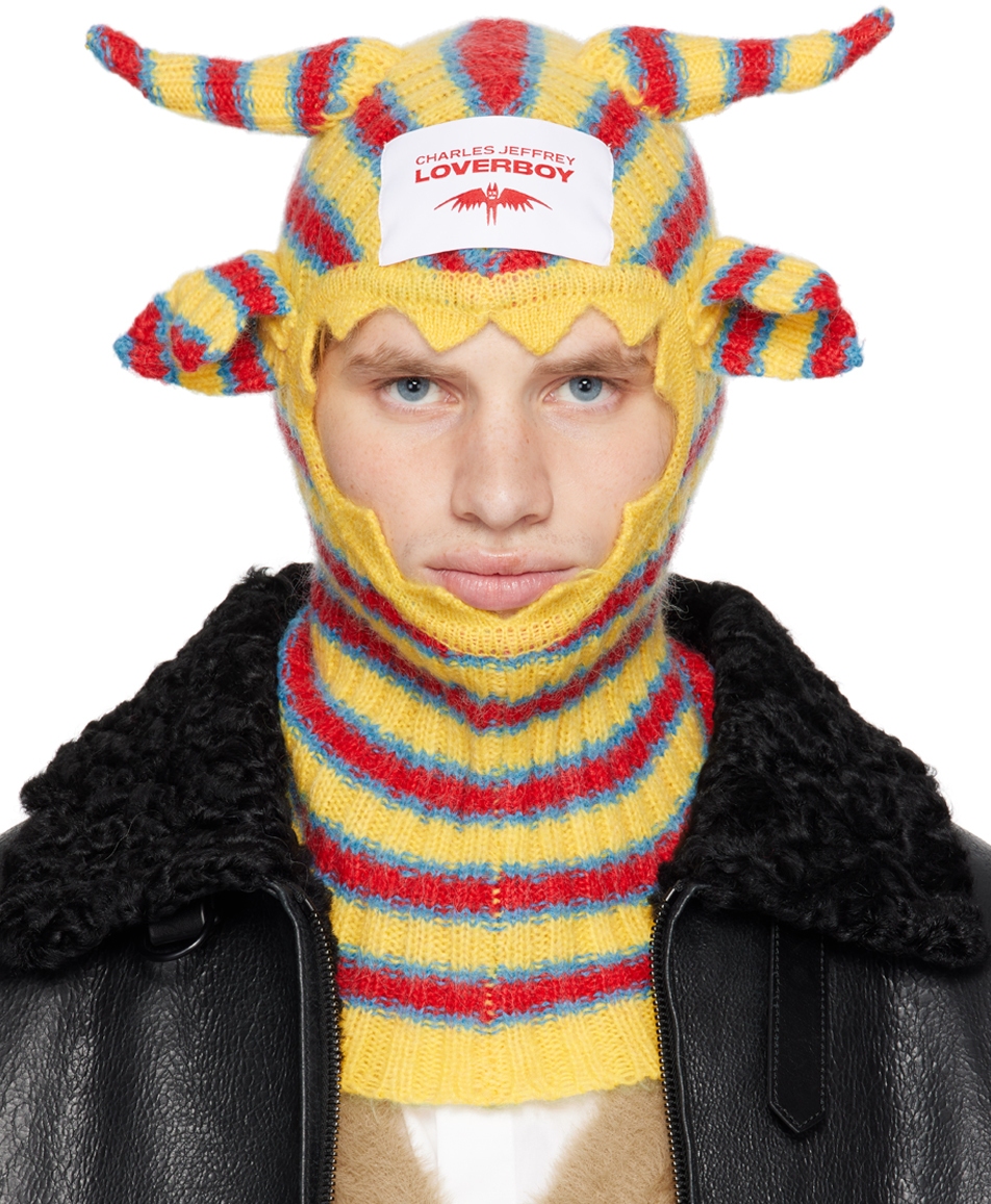 Multicolor Mohair Croco Balaclava