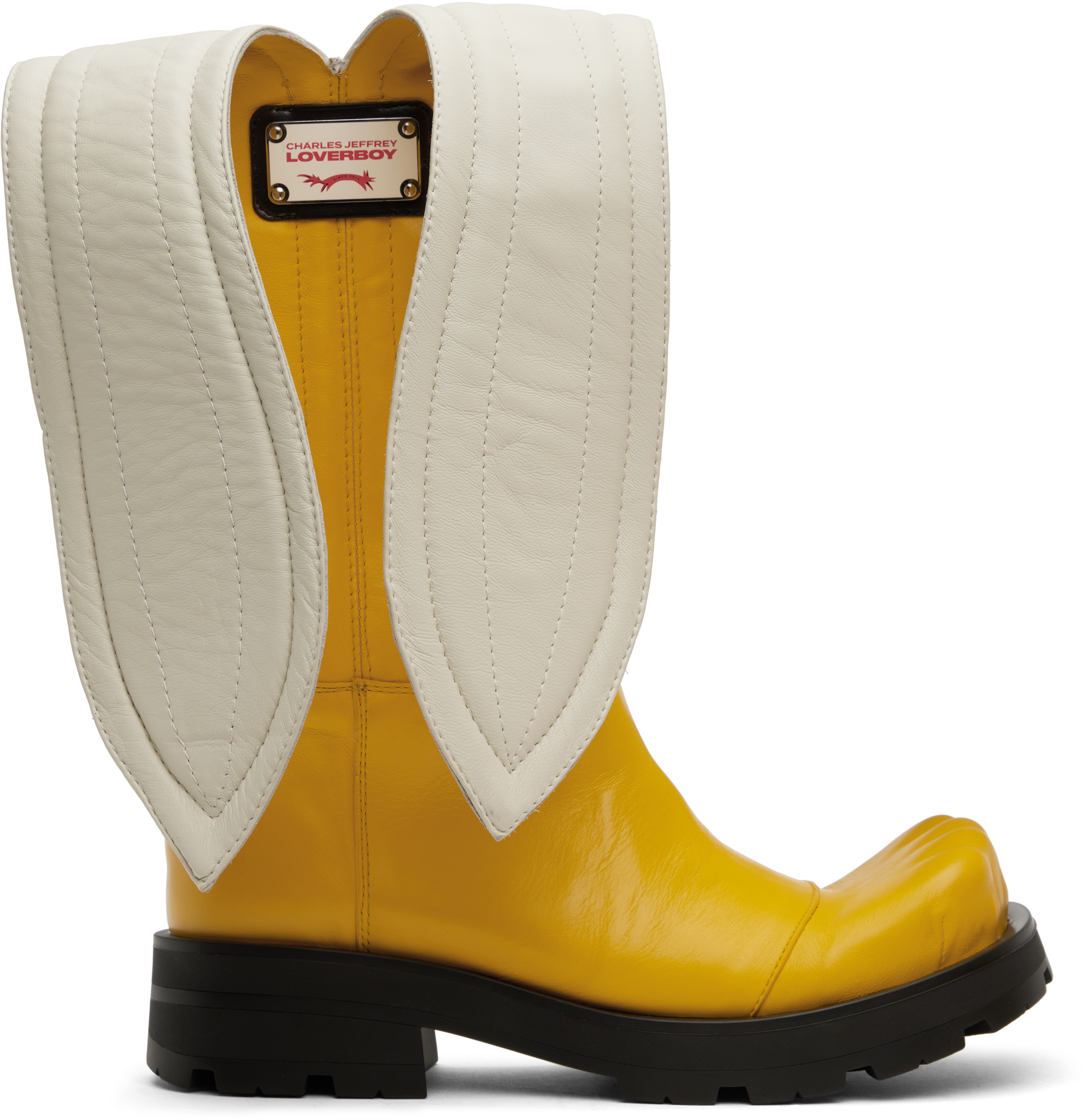 Shop Charles Jeffrey Loverboy Yellow Banana Boots In Banana Yellow