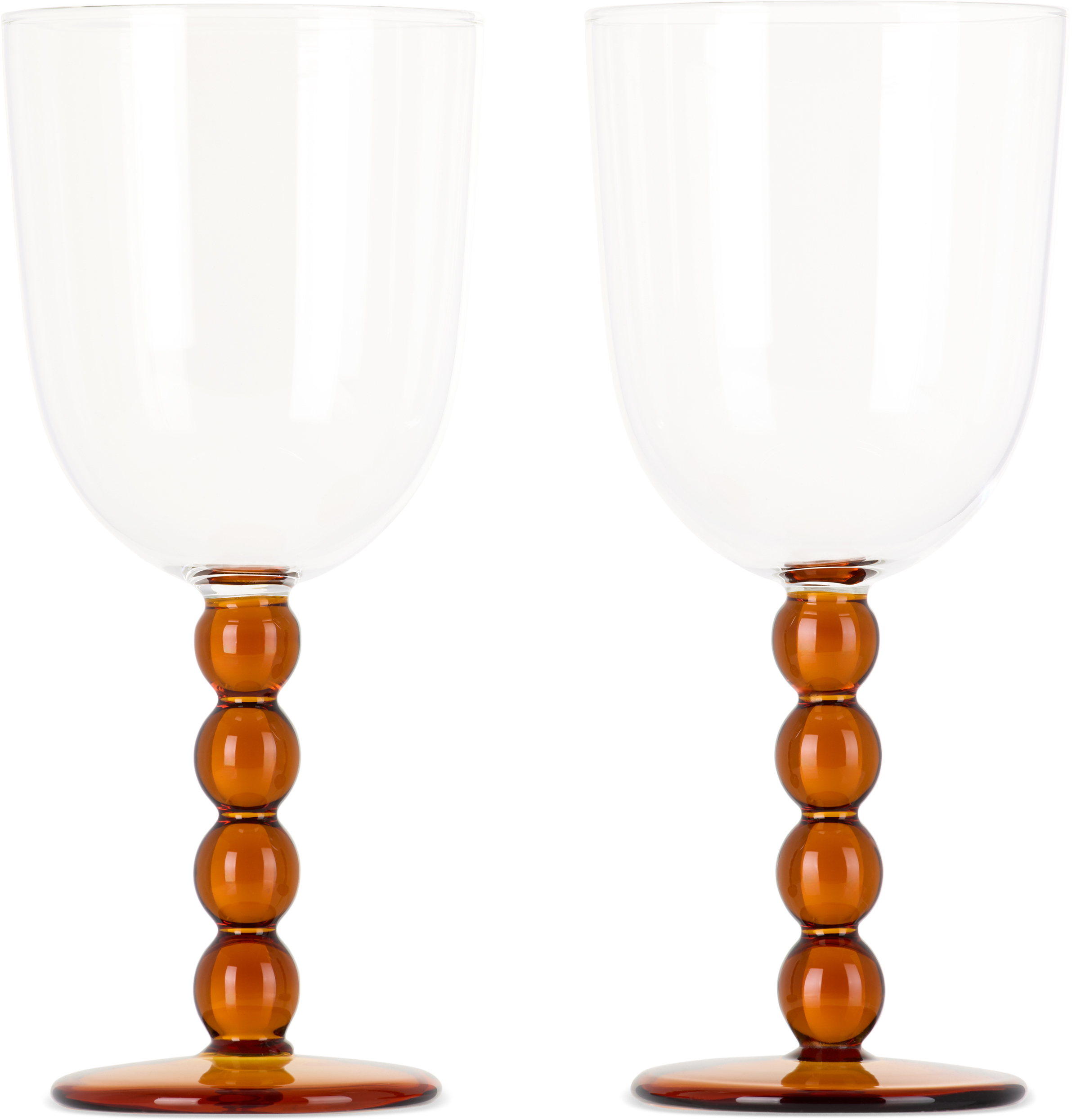 MAISON BALZAC RED VOLUTE WINE GLASS SET