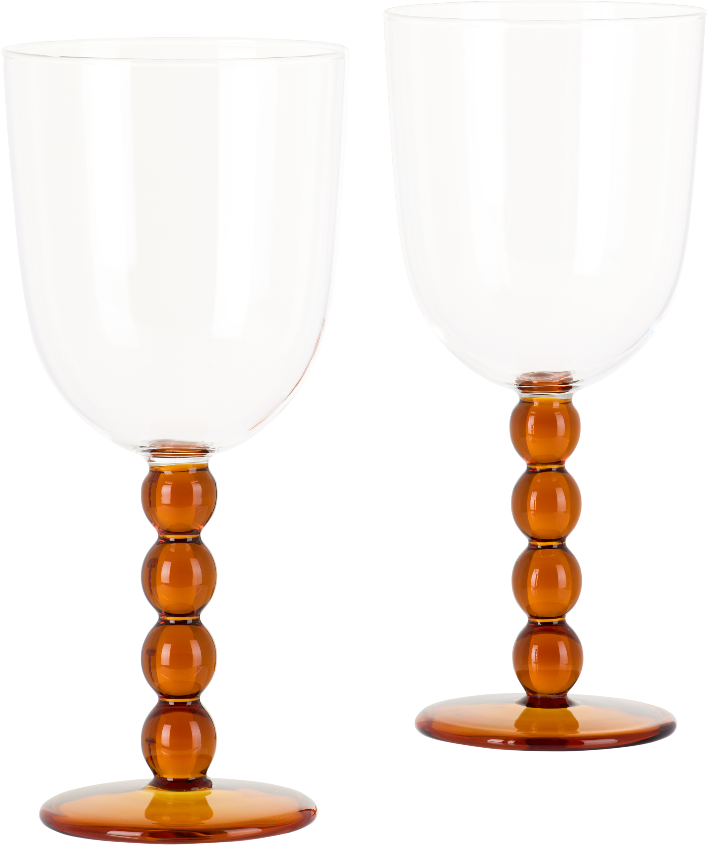 MAISON BALZAC RED VOLUTE WINE GLASS SET