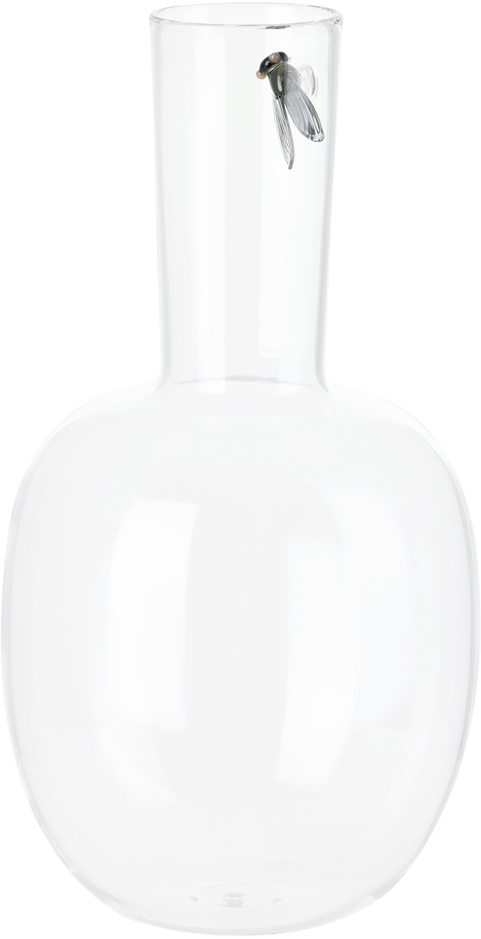 Maison Balzac Gray 'la Mouche' Carafe In Clear/smoke