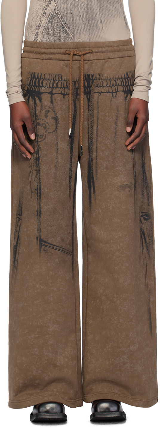 Feng Chen Wang Brown Trompe L'œil Sweatpants