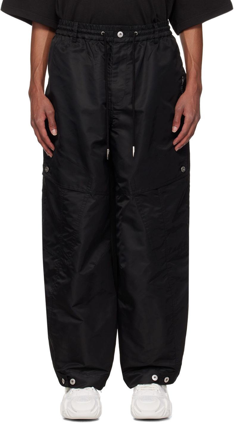 Shop Feng Chen Wang Black Deconstructed Cargo Pants