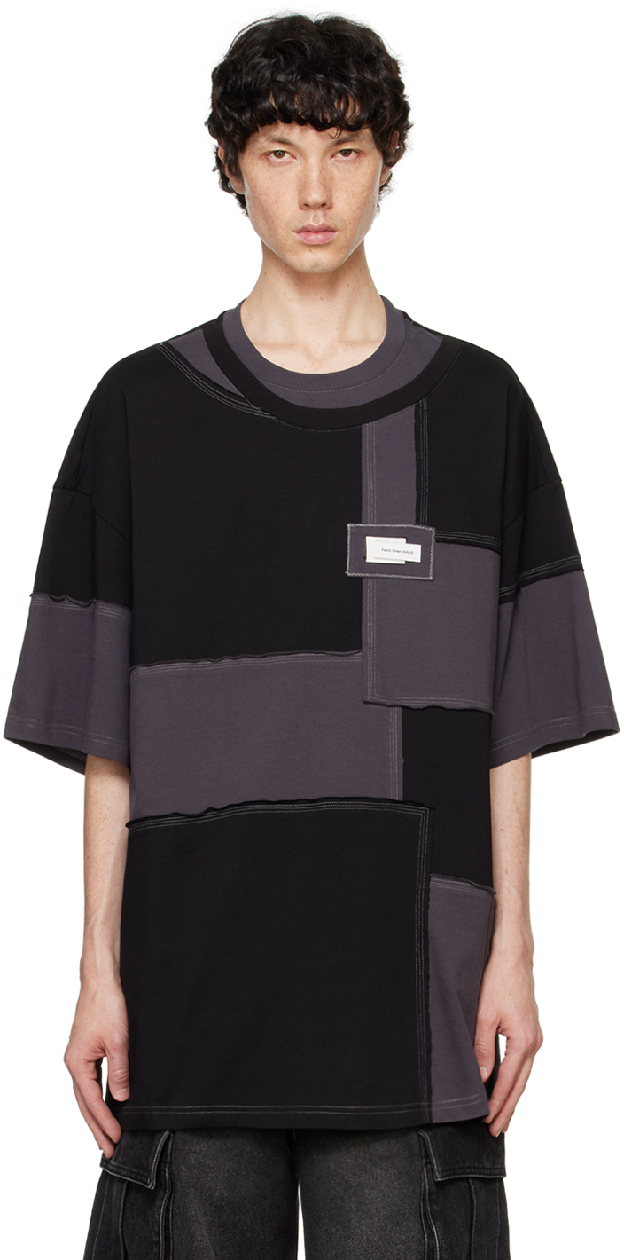 Black & Gray Patchwork T-shirt