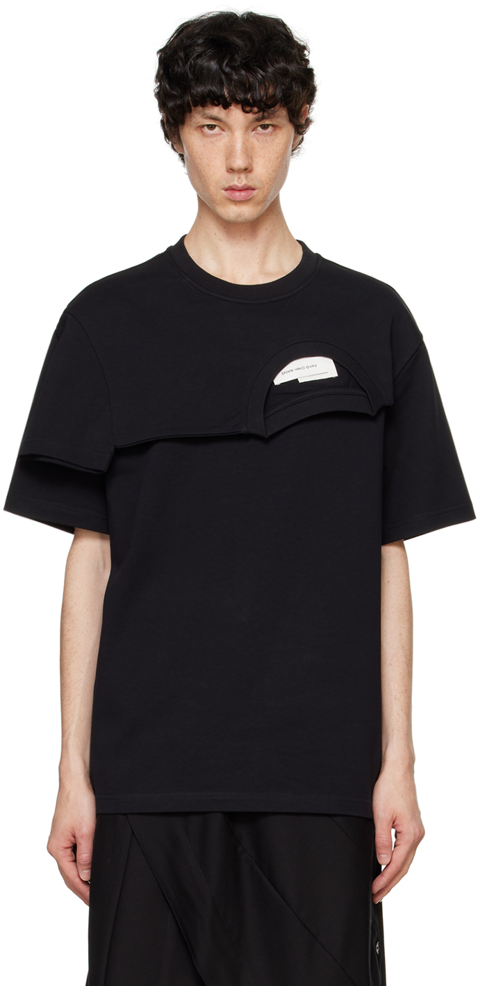 Black Double Collar T-shirt