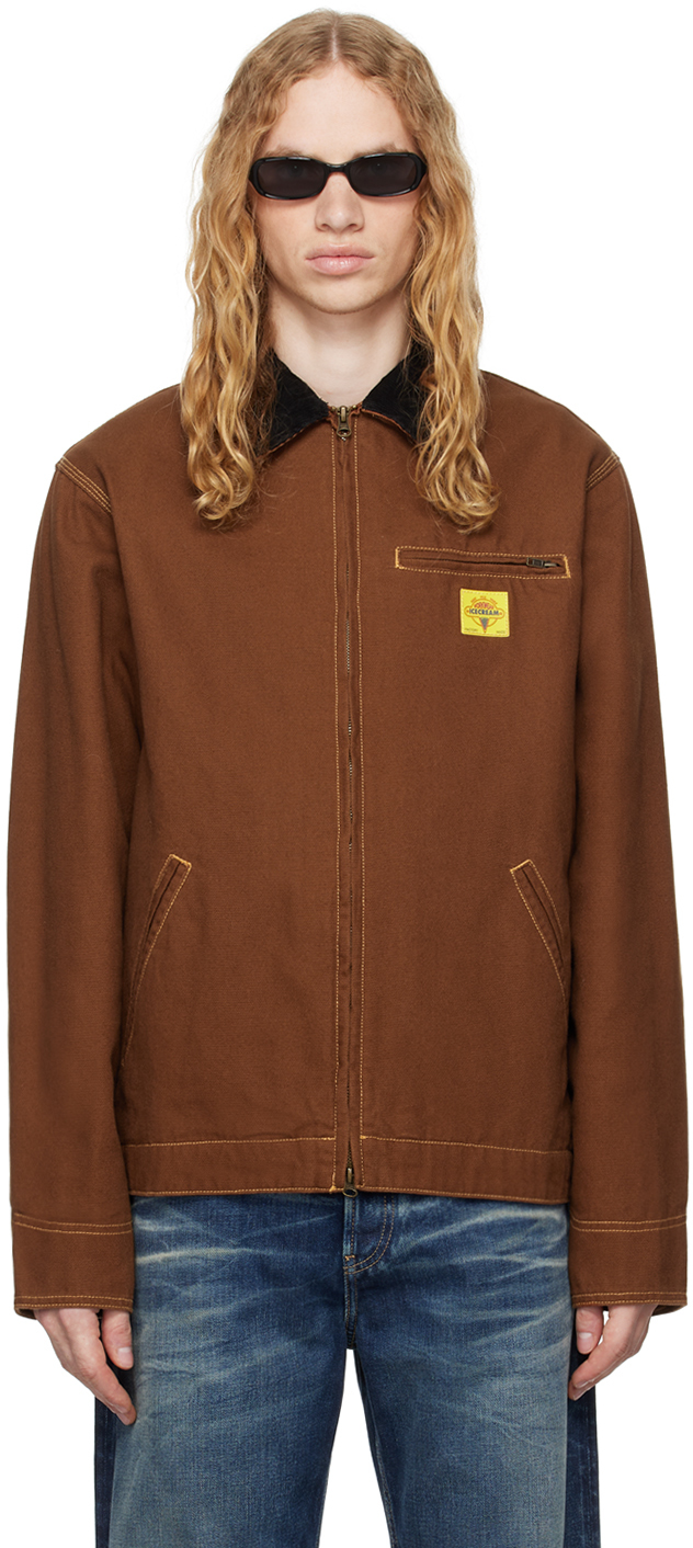 Brown Canvas Lined Work Jacket