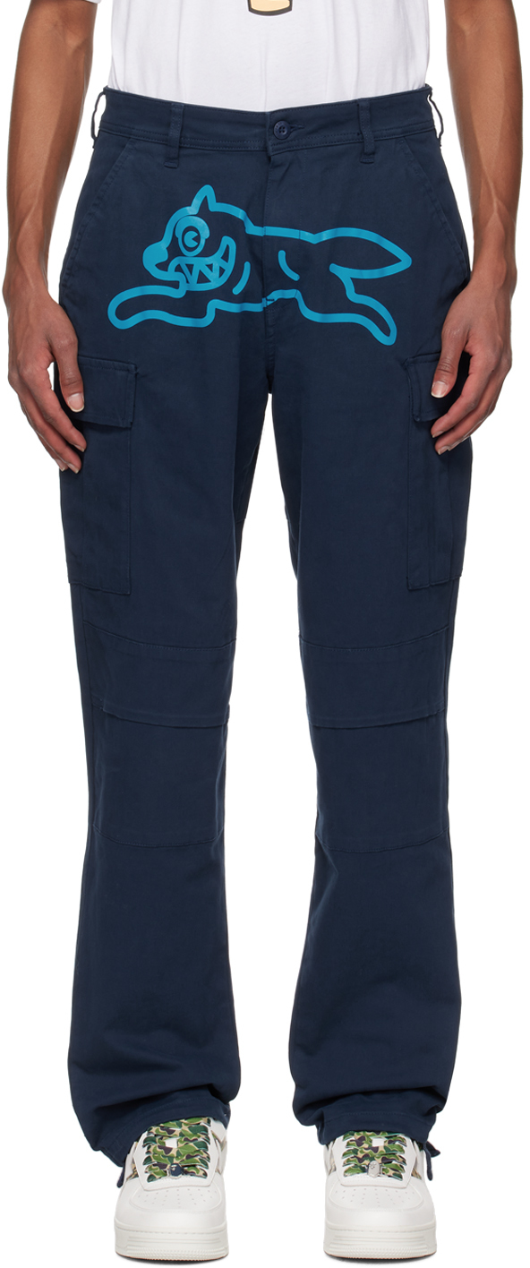 Navy Running Dog Cargo Pants