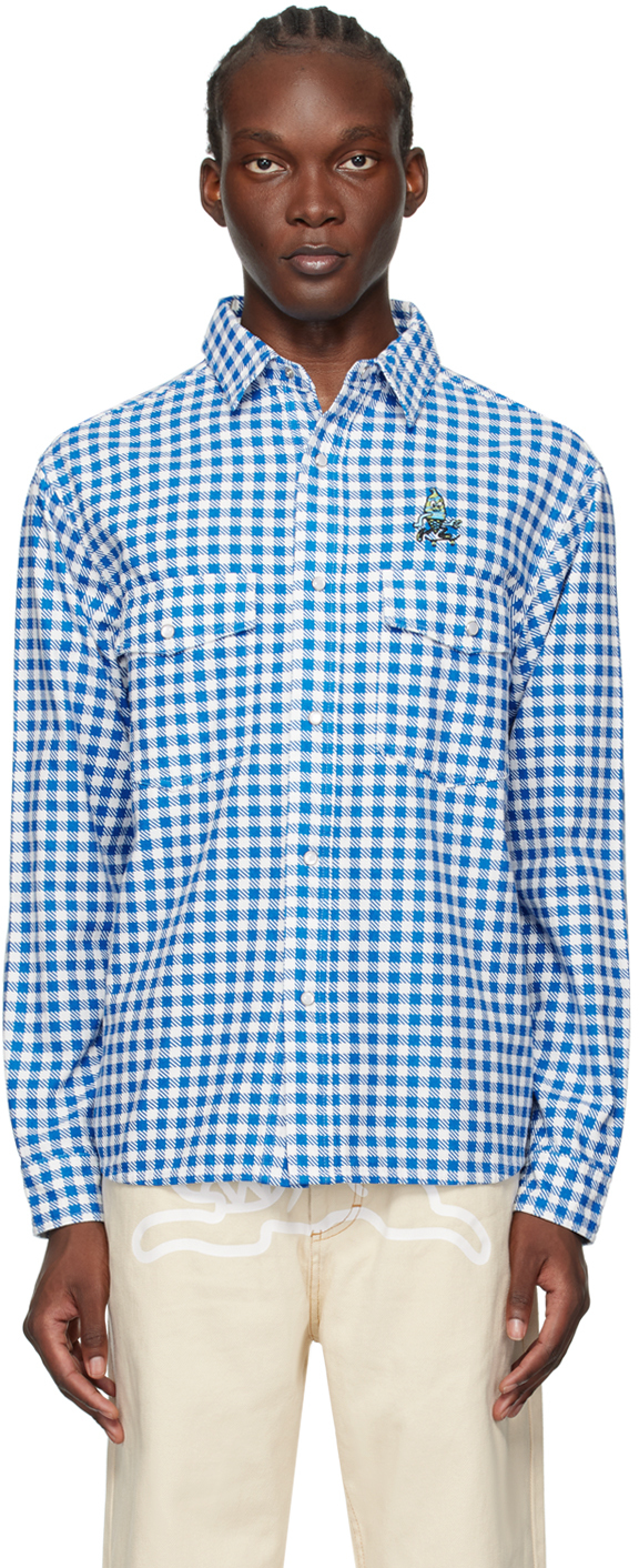 Shop Icecream Blue & White Check Shirt In Blue Check