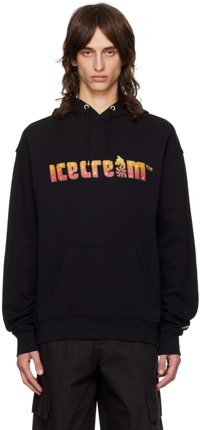 Black Soft Serve Sparkle Popover Hoodie