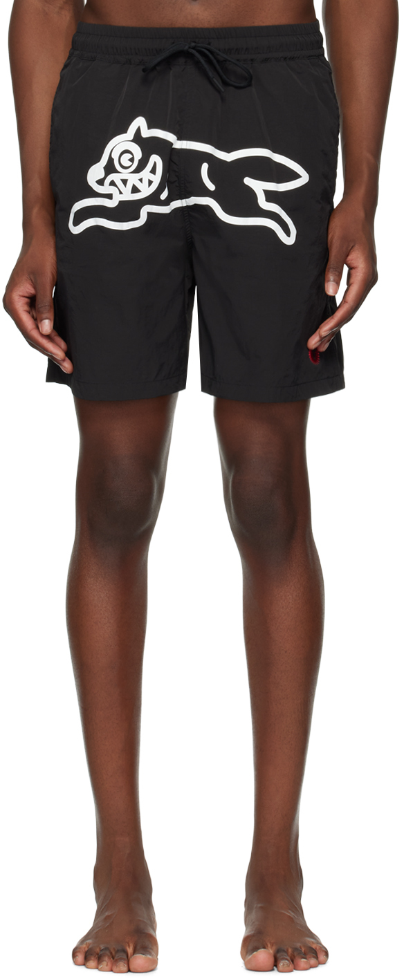 Black Running Dog Swim Shorts