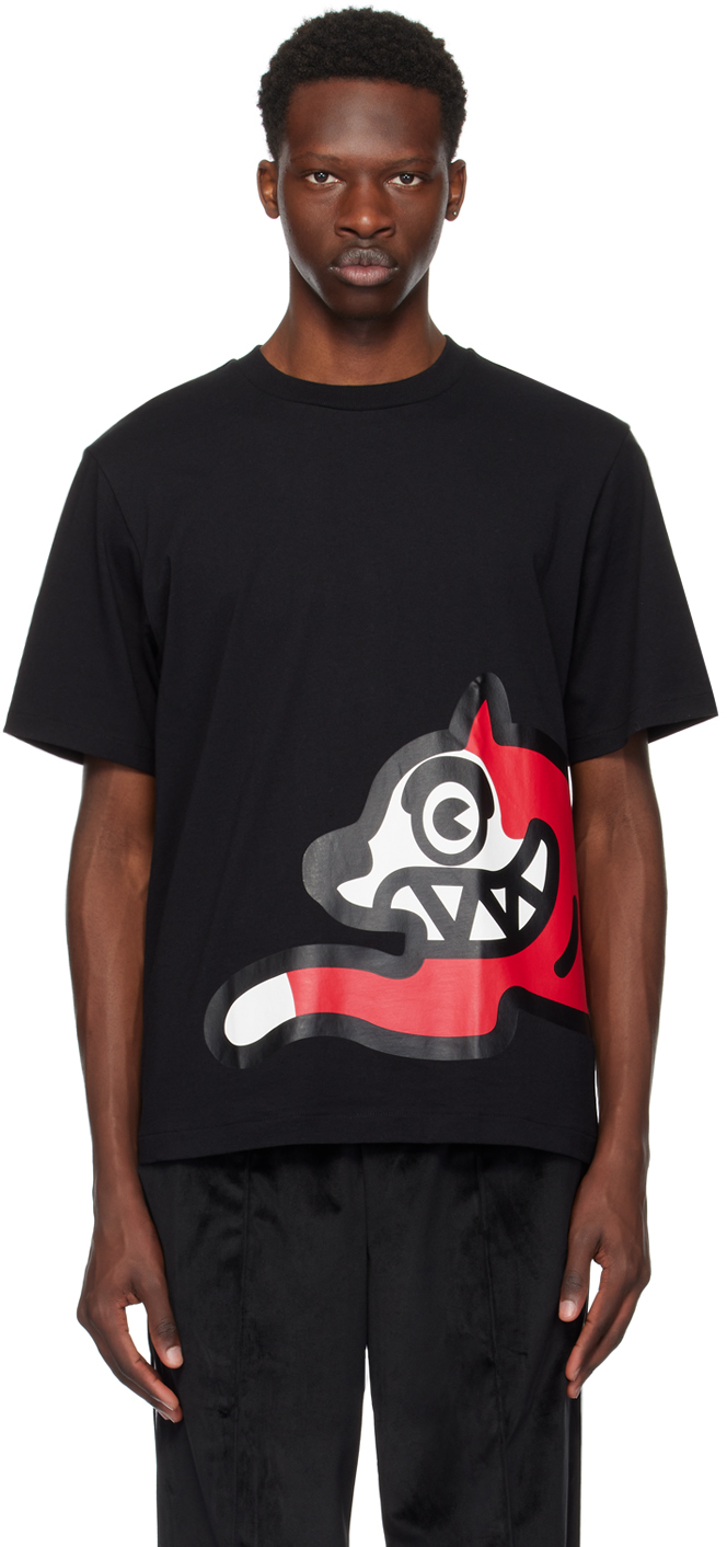 Shop Icecream Black Jumbo Running Dog T-shirt