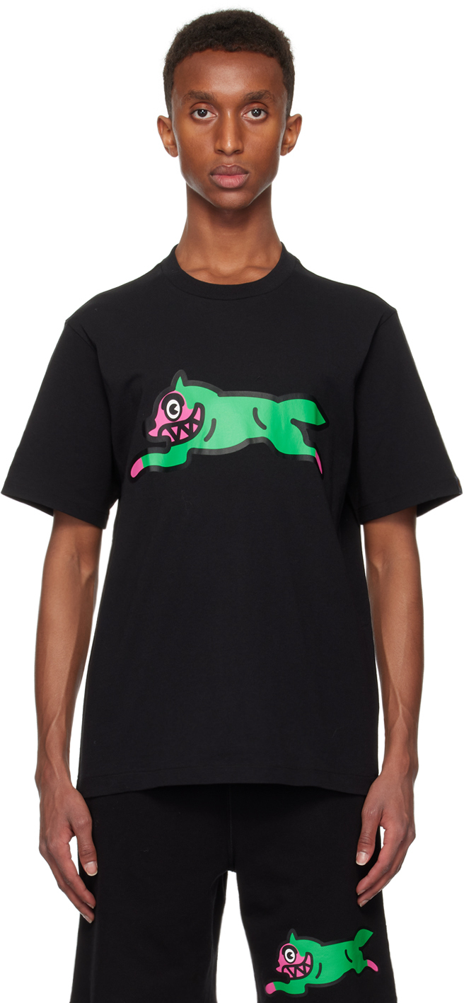 Shop Icecream Black Running Dog T-shirt