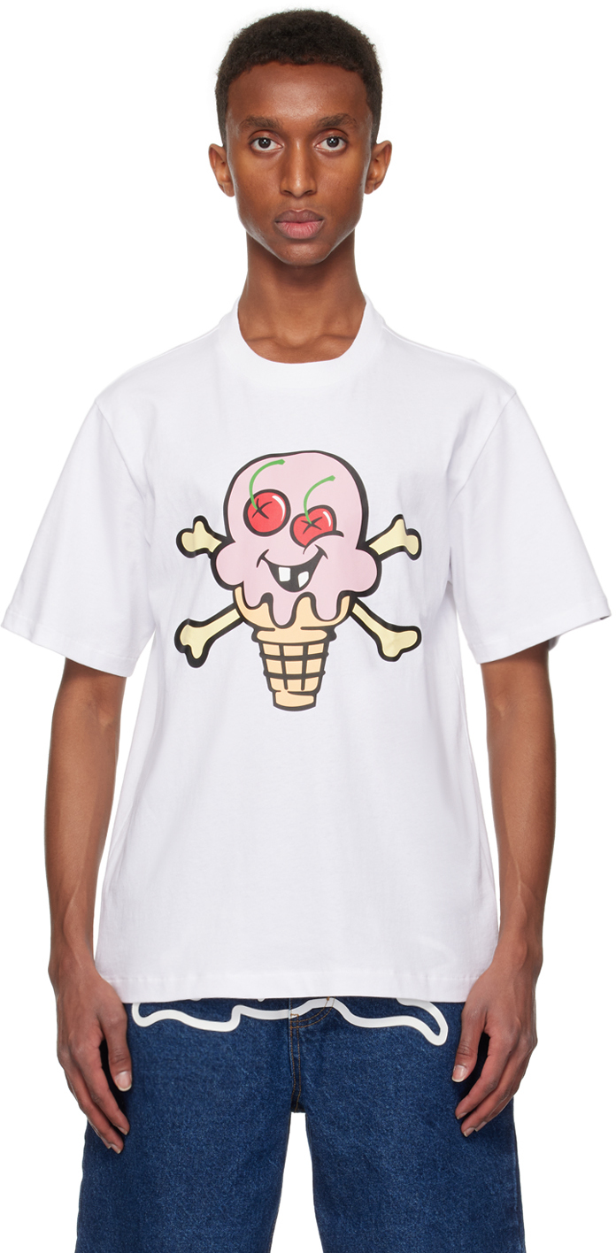 Shop Icecream White Cones & Bones T-shirt