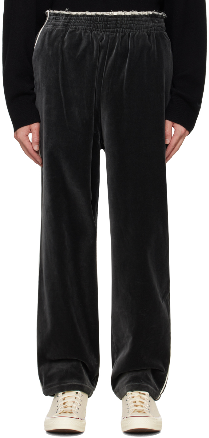 Gray Piping Sweatpants by Camiel Fortgens on Sale