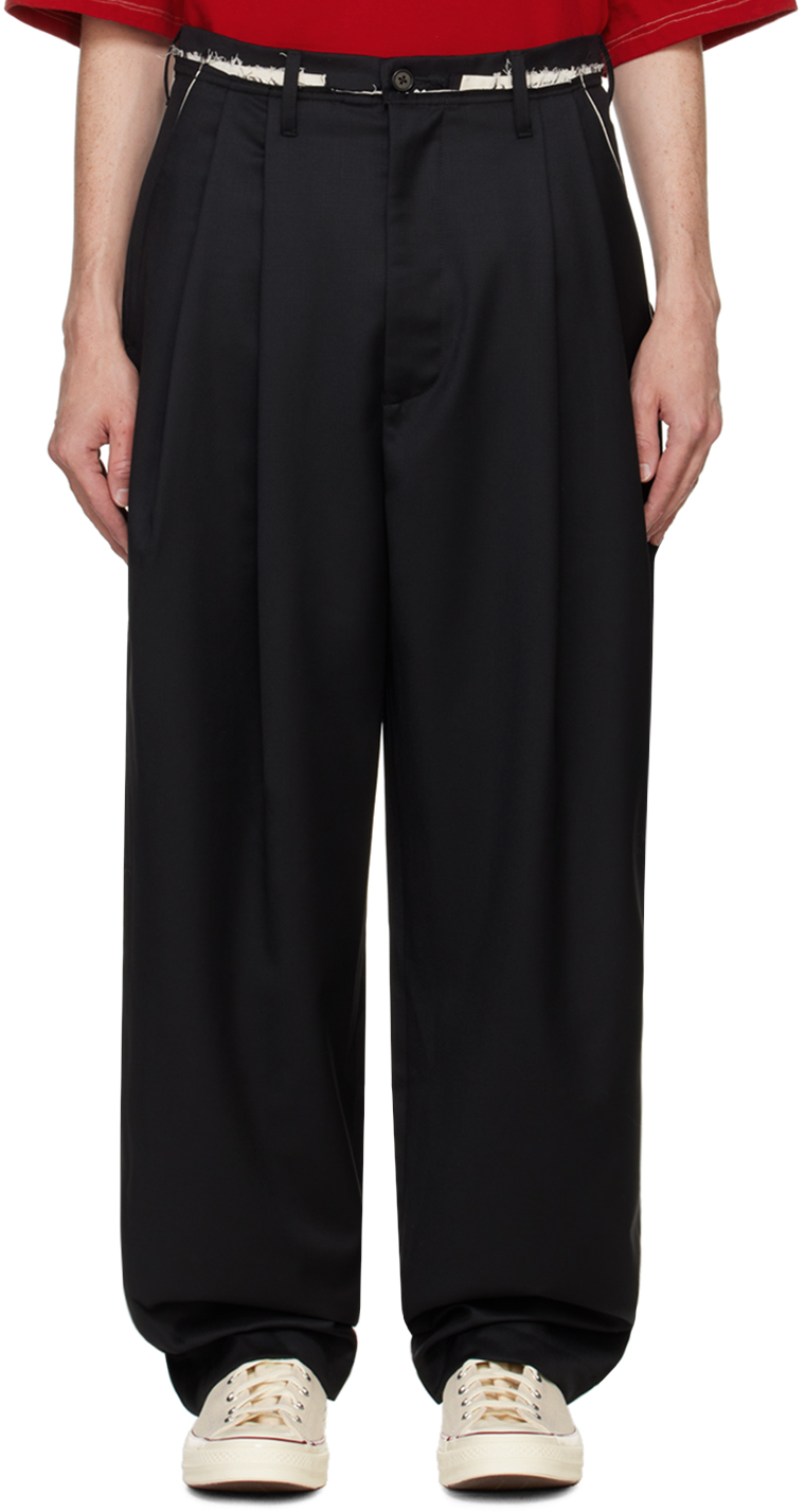 Black Suit Trousers by Camiel Fortgens on Sale