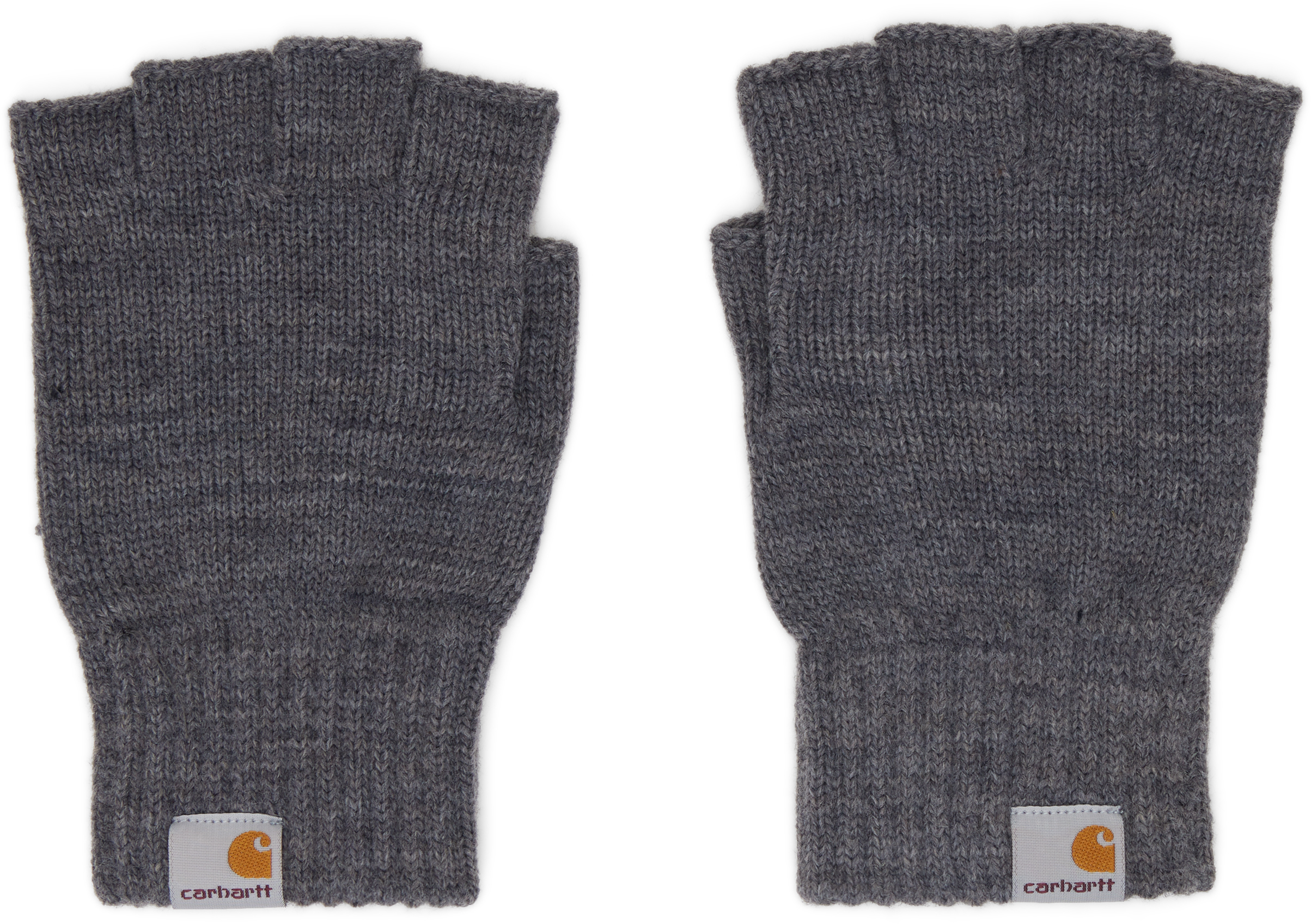 Shop Carhartt Gray Logo Flag Gloves In Dark Grey Heather