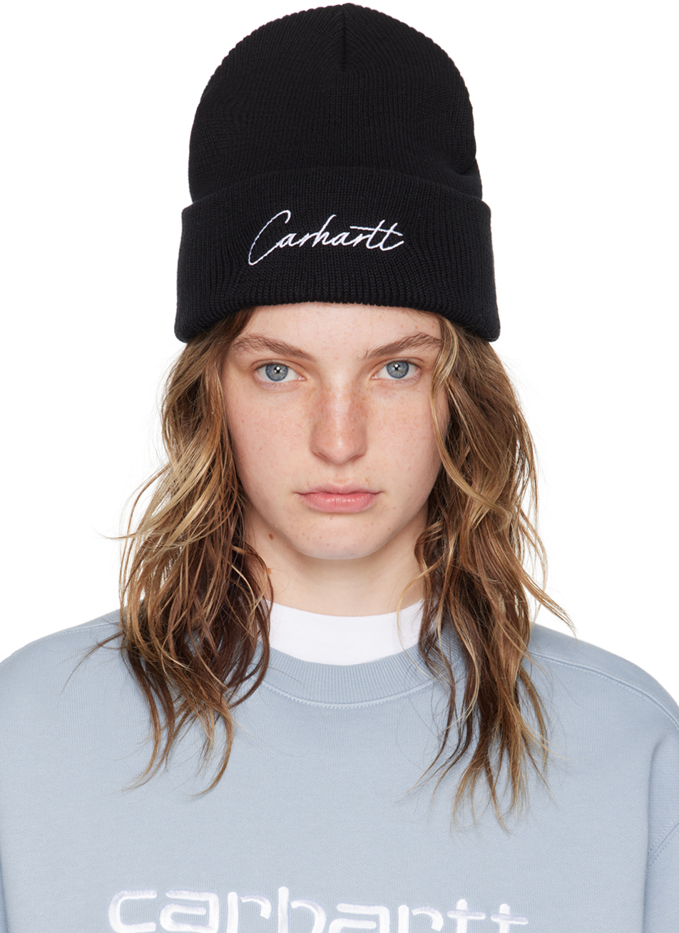 Shop Carhartt ブラック ワッチハット In Black/white