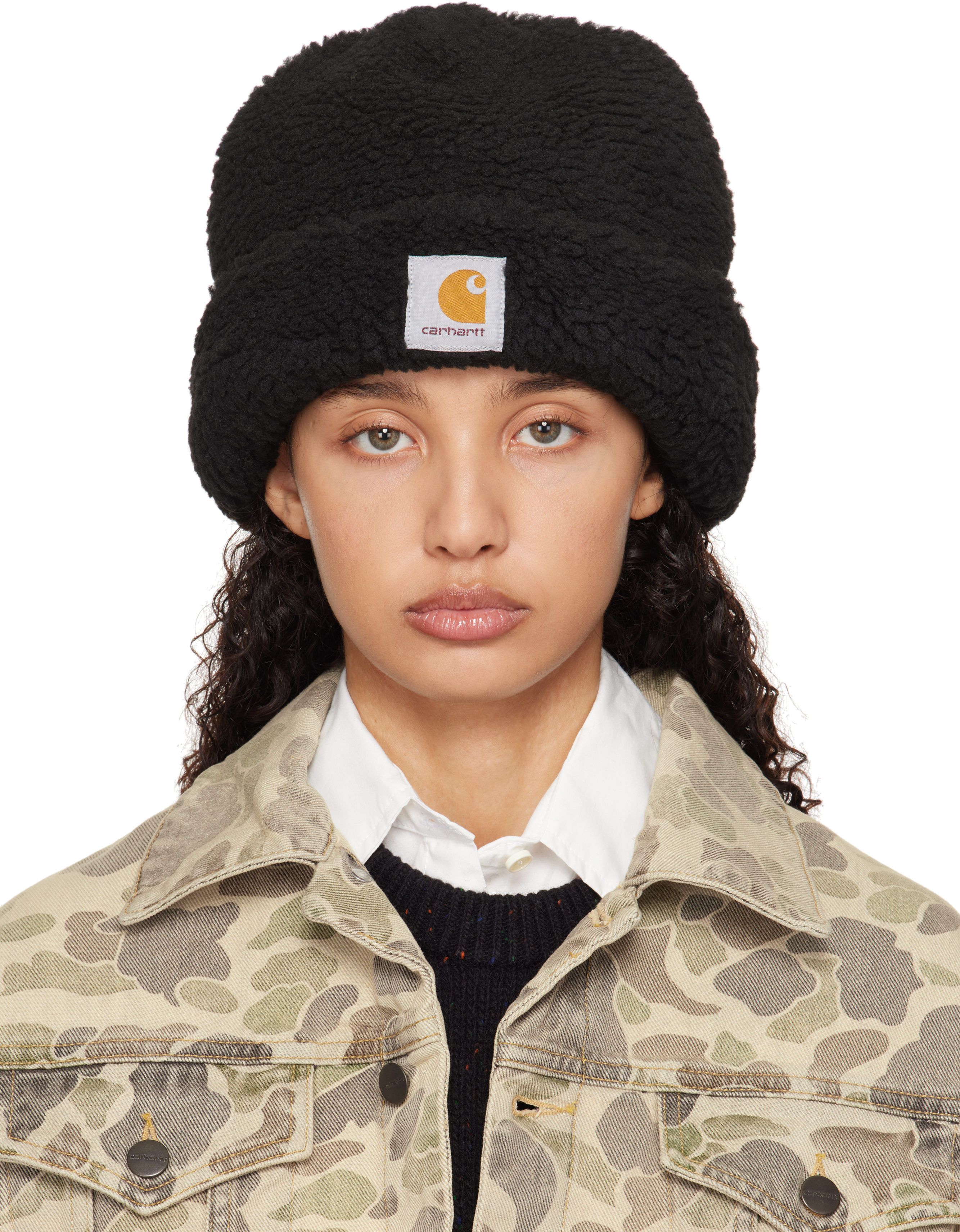 Shop Carhartt Black Prentis Beanie