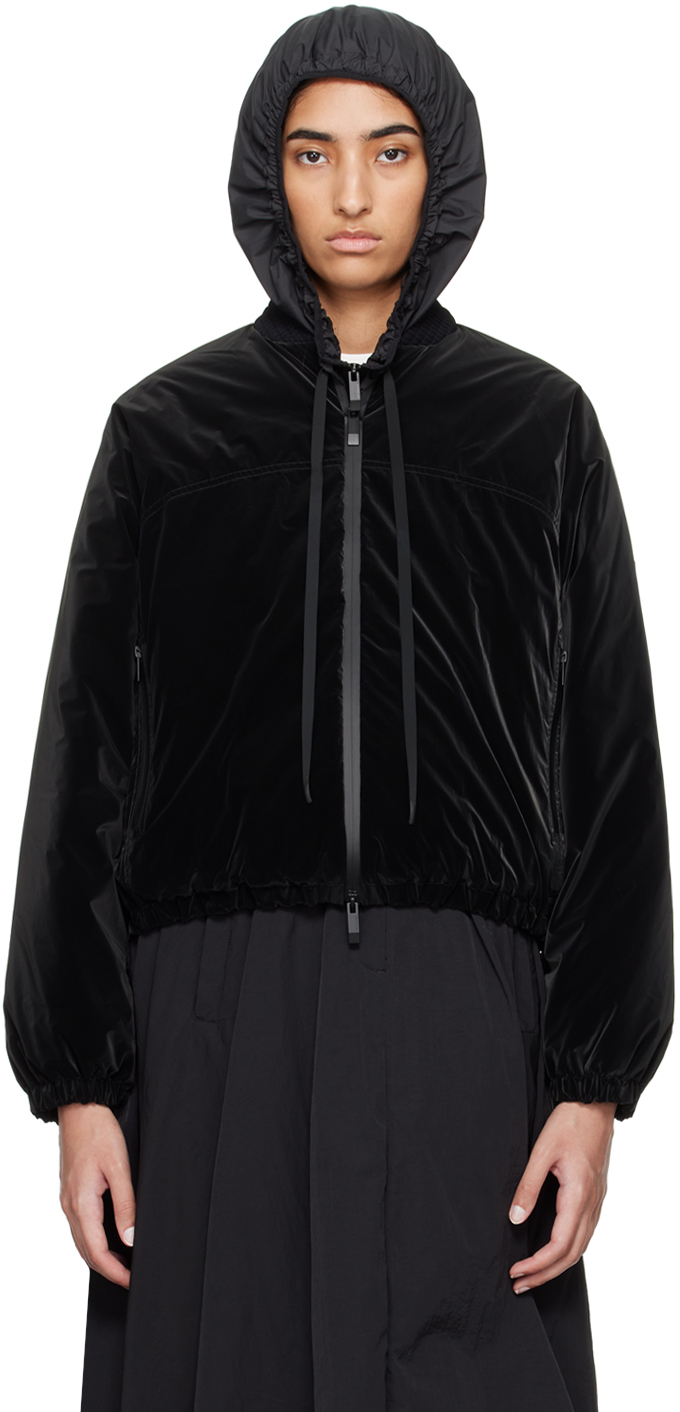 MONCLER Laivesダウンジャケット Moncler: ブラック Laives ダウン ボンバージャケット | SSENSE 日本