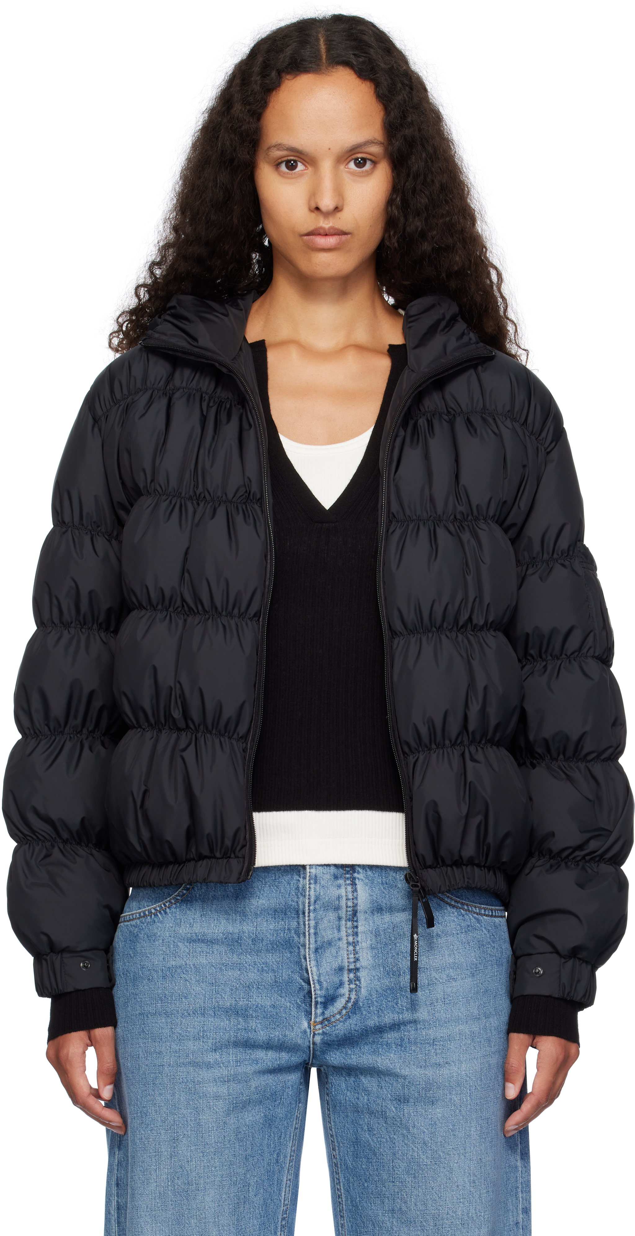 【MONCLER】MEDONTE ショート ダウンジャケット Moncler: Black Medonte Short Down Jacket | SSENSE