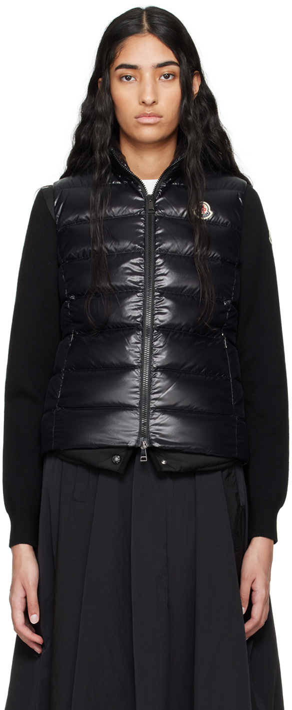 MONCLER ブラック ダウンベストGHANY Moncler Kid's Ghany Quilted Puffer Down Vest, Size 8-14