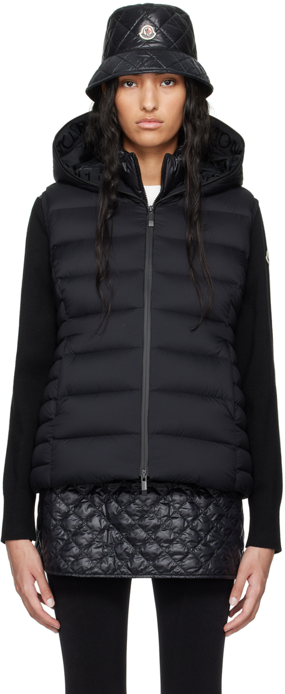 関税込 MONCLER モンクレール barraux ダウンベスト ブラック Moncler: ブラック Barraux ダウンベスト | SSENSE 日本