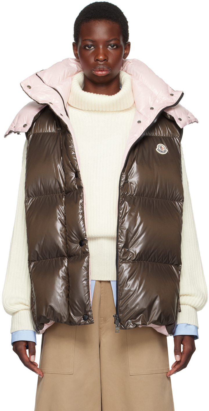 Shop Moncler Brown Luzule Down Vest In 263 Brown