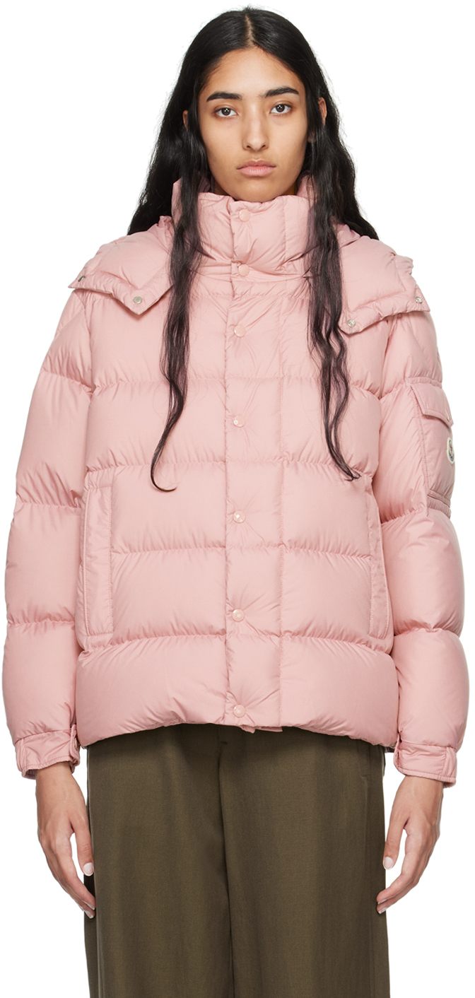 Moncler: Pink Maya 70 Down Jacket | SSENSE