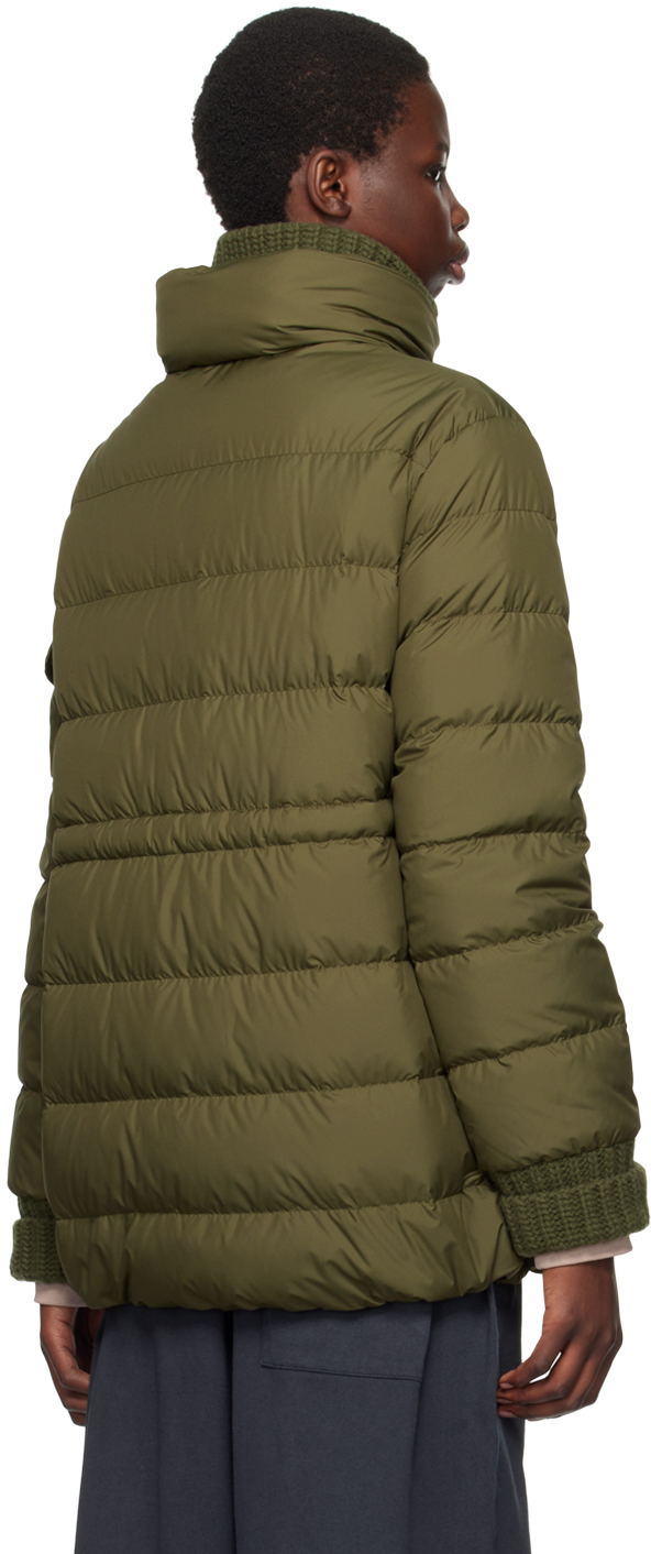 Moncler Green Baux Short Down Jacket In 818 Green