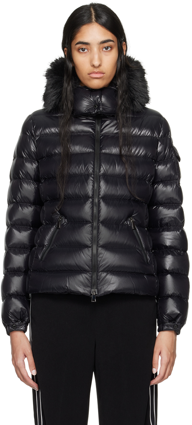 Shop Moncler Black Badyf Down Jacket In 999 Black