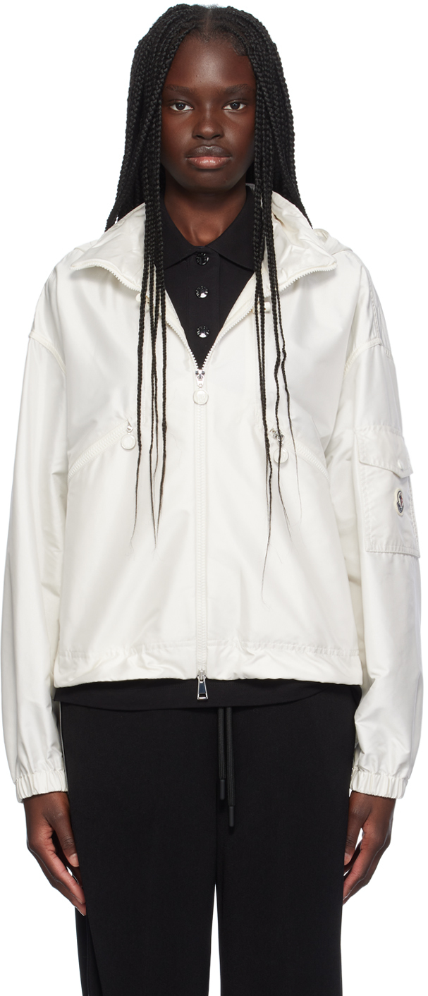 Shop Moncler White Hemar Jacket In 34 Silk White