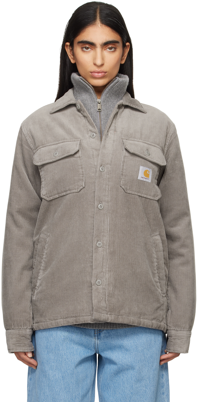 Shop Carhartt Gray Whitsome Shirt Jacket In Misty Grey