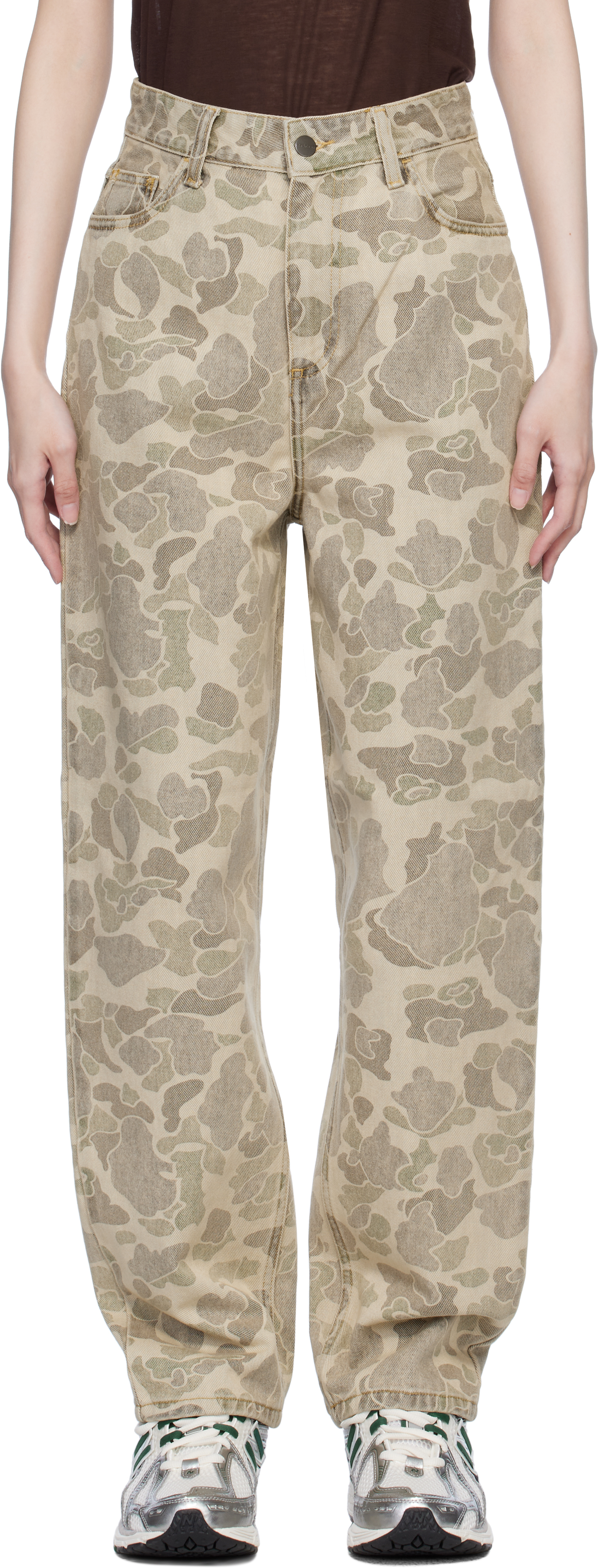 Khaki Duck Camo Landon Trousers by Carhartt Work In Progress